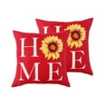 thumbnail image 1 of Mainstays 2-pack Home Sunflower Reversible Outdoor Throw Pillow, 16 inch, Red, 1 of 7