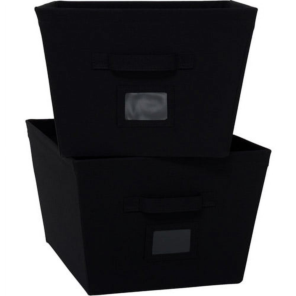 Mainstays 2-pack Large Bins, Rich Black - image 1 of 1