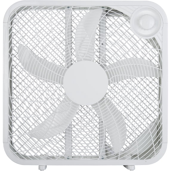 Mainstays 20 in White Box Fan with 3-Speed Control, Easy-Carry Handle, FB50-16HWV