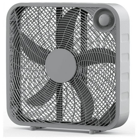 Mainstays 20" 3-Speed Portable Box Fan, New, FB50-16HS, Silver
