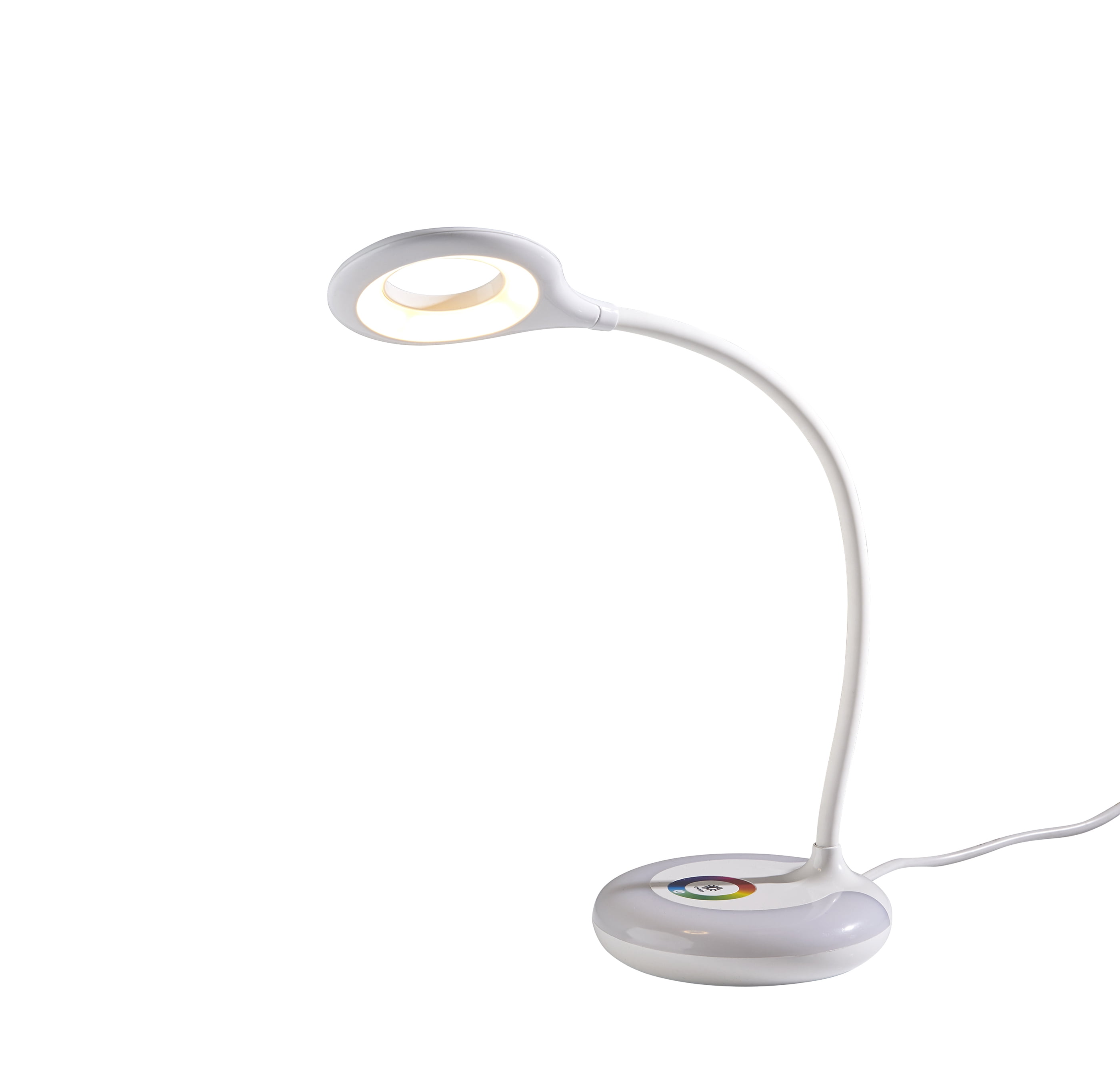Mainstays 20-Inch Adjustable LED Desk Lamp With USB Port, White