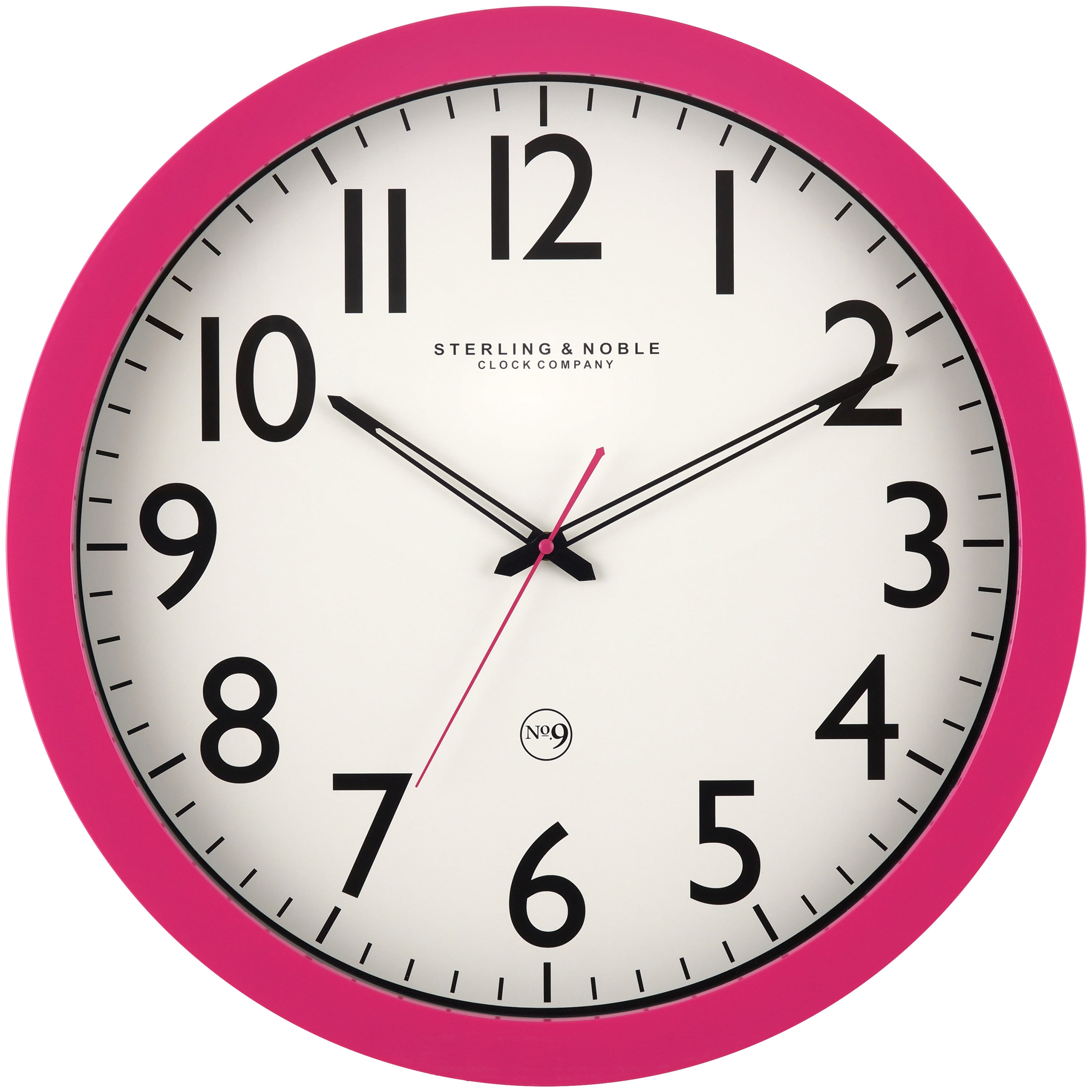 Mainstays 20" Fuchsia Colored Wall Clock