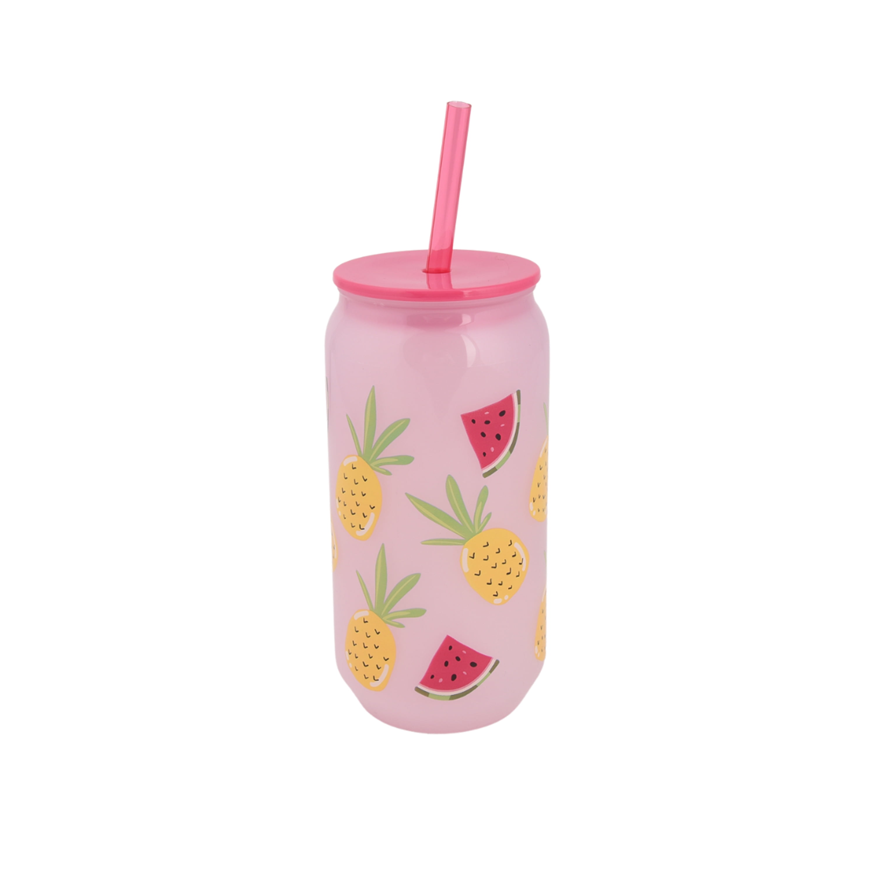 Mainstays 20-Ounce Color-Changing Acrylic Can Shape Tumbler, Assorted Fruit Print