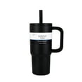 thumbnail image 1 of Mainstays 20 oz Stainless Steel Double Wall Tumbler , Straw Lid, Black, 1 of 7
