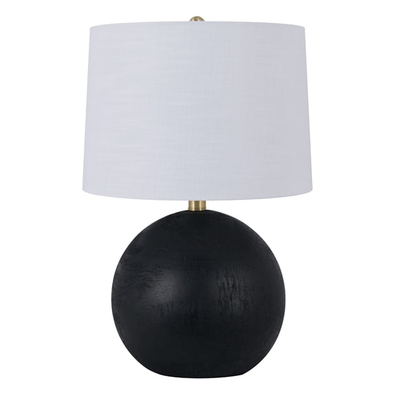 Mainstays Table Lamp, Black Ball Base, 20 in, Polyester Shade - Walmart.com