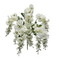 Mainstays 20 inch Artificial Flower, Wisteria Bouquet, White Color