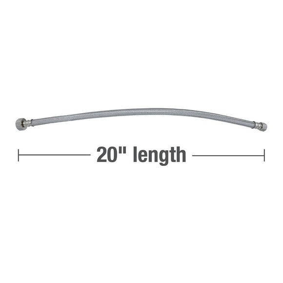 Mainstays 20 inch Stainless Steel Faucet Supply Line Hose, 1-Pack, New (59831)