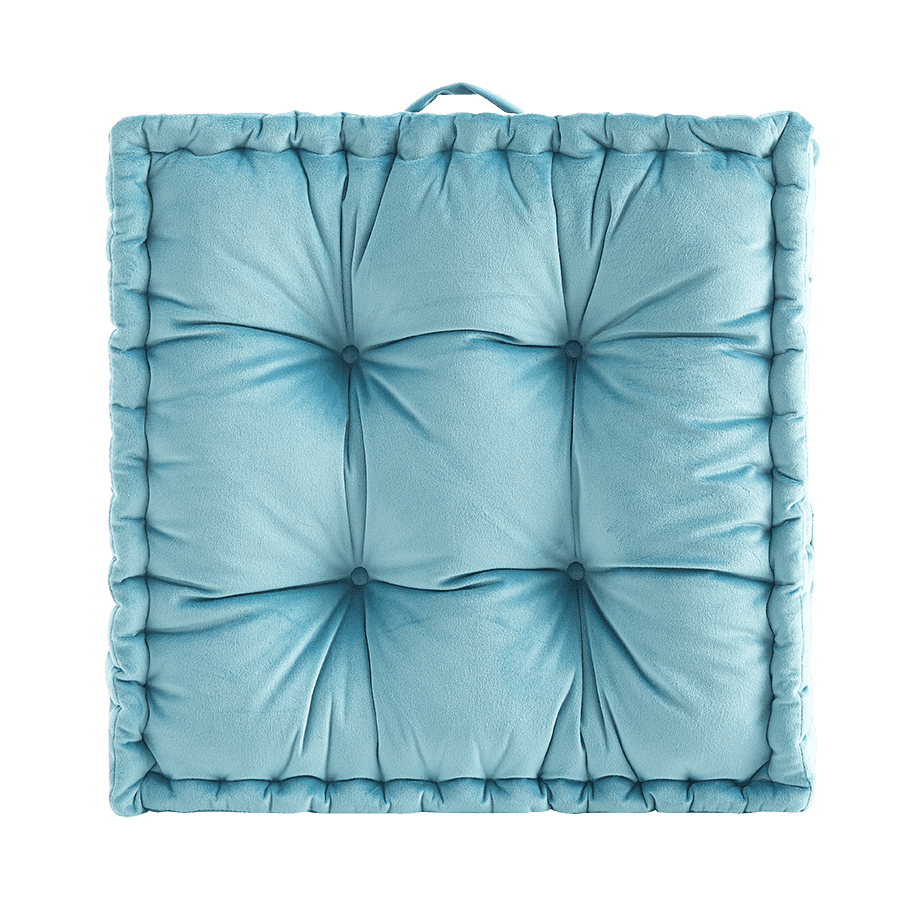 Mainstays 20" x 20" Blue Cameo  Decorative Velvet Floor Pillow