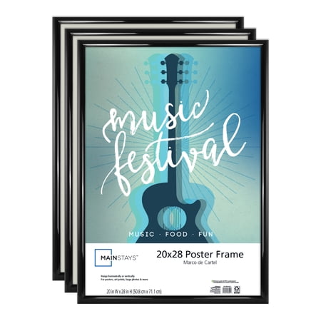 Mainstays 20"x 28" Black Rounded Poster Frame Set of 3