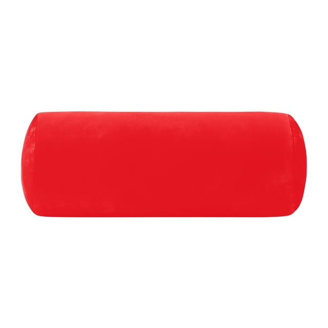 Mainstays 20" x 9" Red Squishy Extra Soft Bolster Decorative Pillow, 1