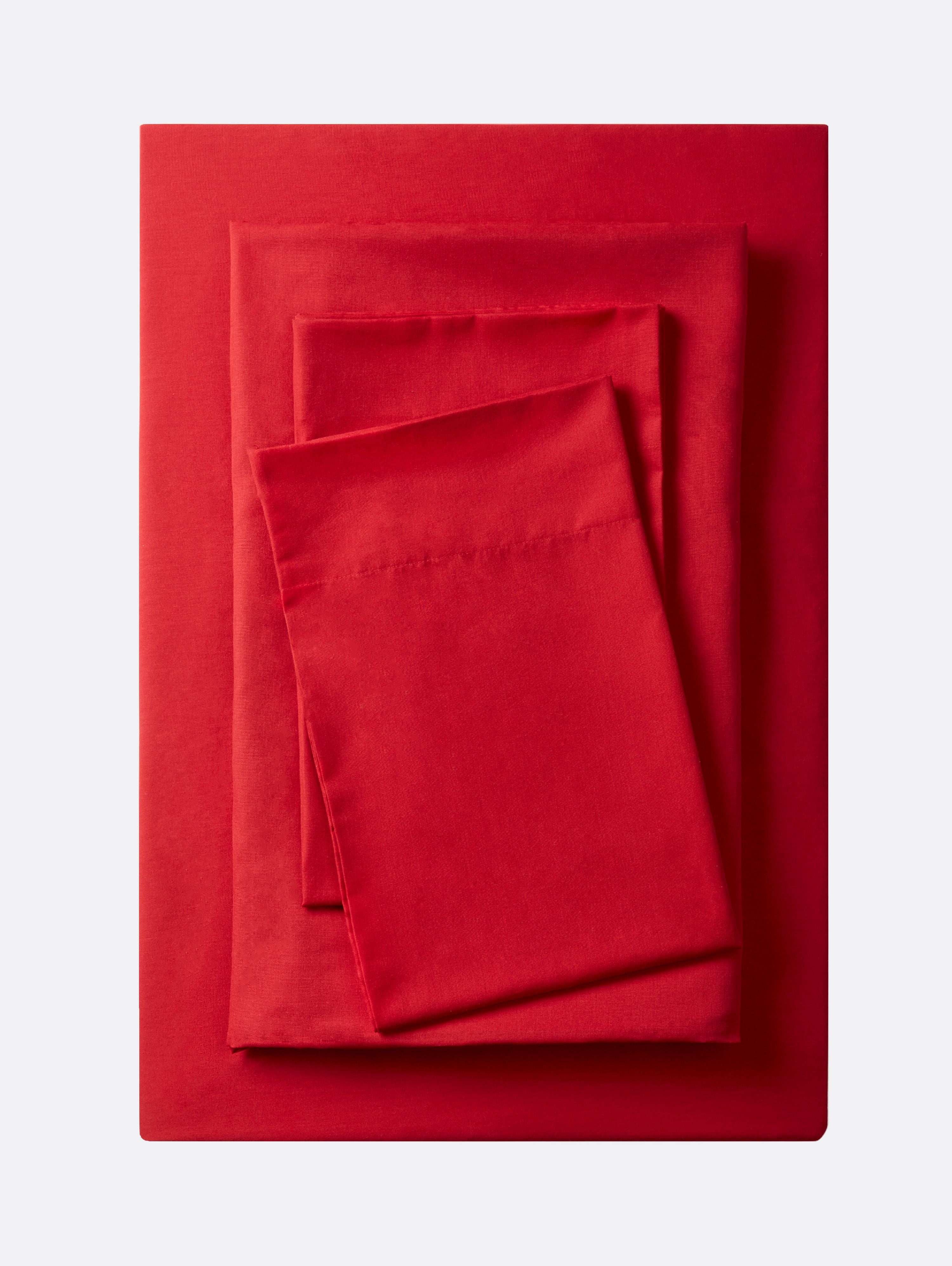 Mainstays 200 Thread Count King Flat - Red