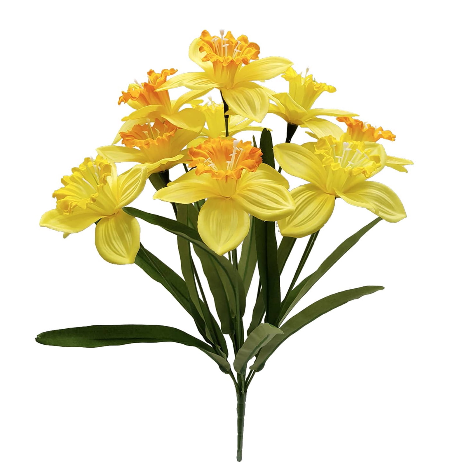 Mainstays 20in Indoor Artificial Floral Bush, Yellow Color Daffodil