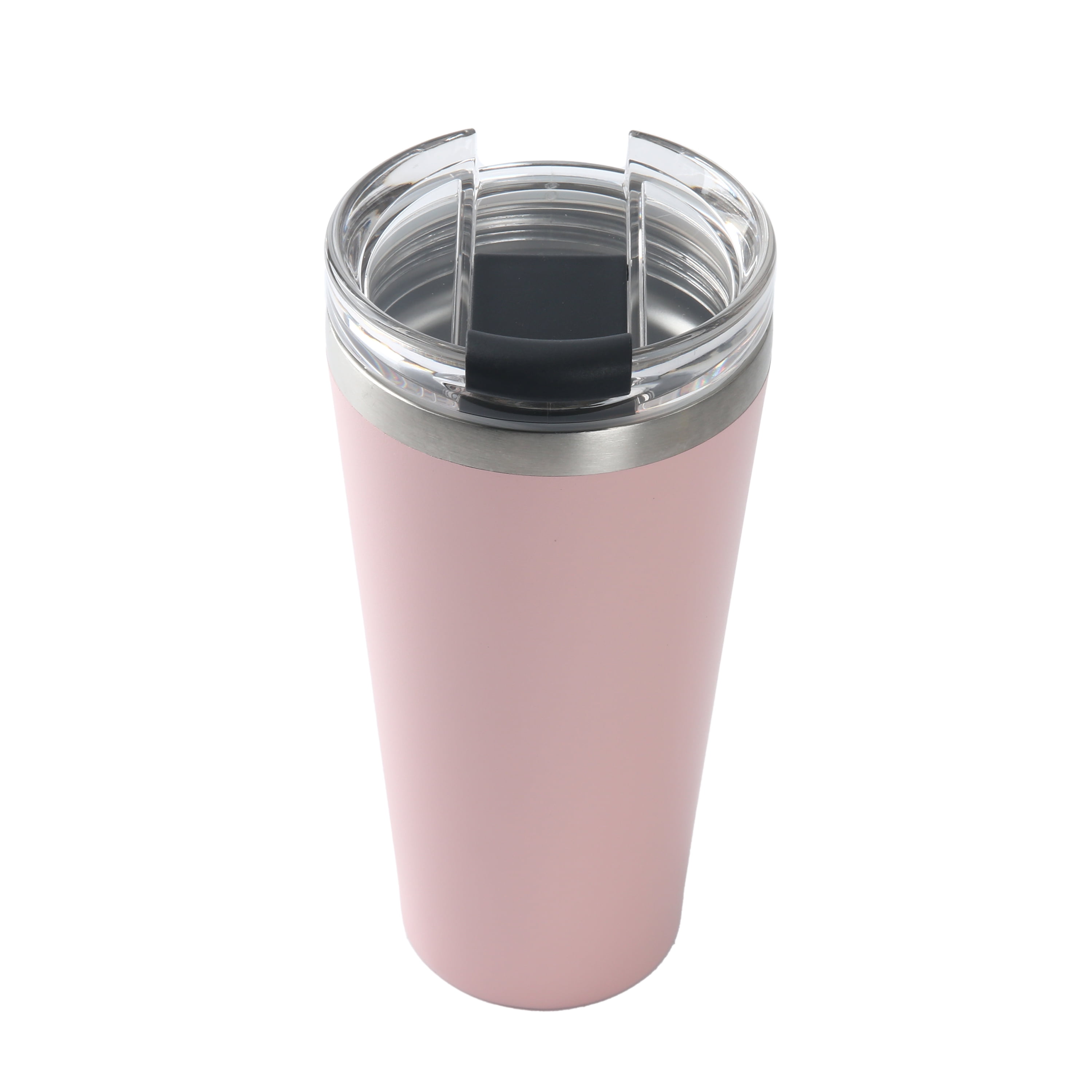 Mainstays 20oz Double Wall Vacuum Sealed Stainless Steel Tumbler, Pearl Blush