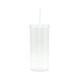 thumbnail image 1 of 20-ounce Clear Plastic Tumbler with Screw Top Lid and Straw, by Mainstays, 1 of 10