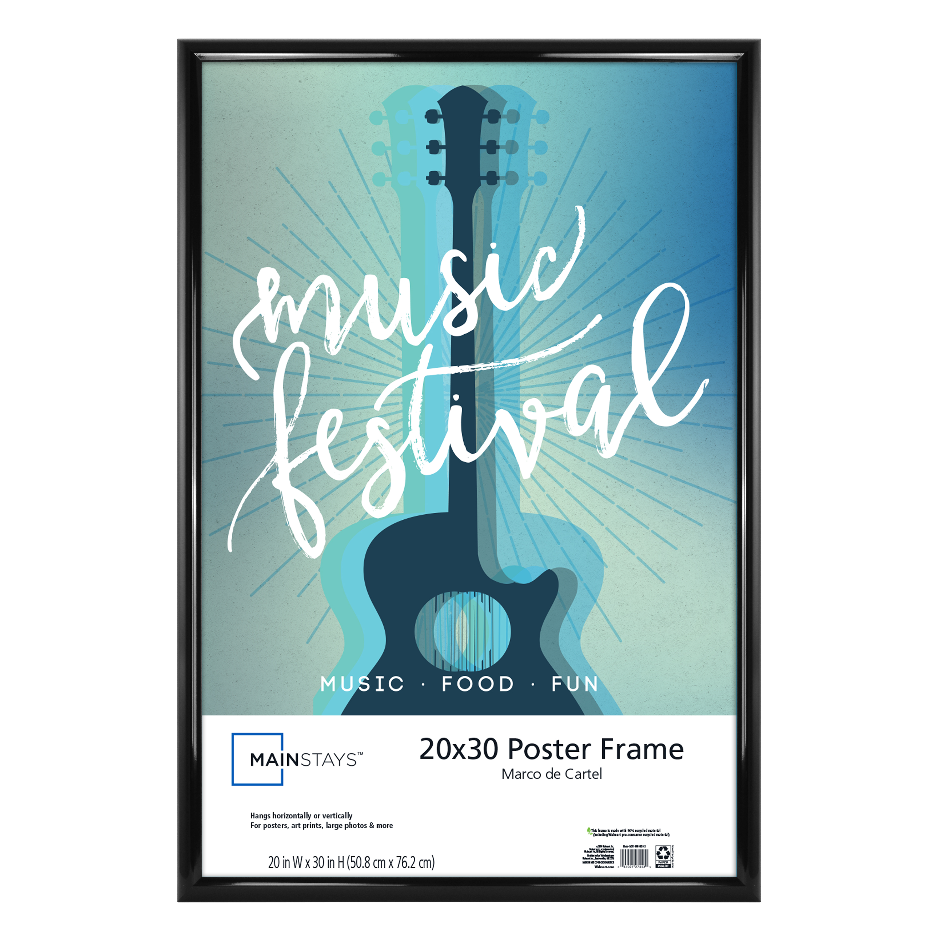 Mainstays 20x30 Trendsetter Poster and Picture Frame, Black - image 1 of 5