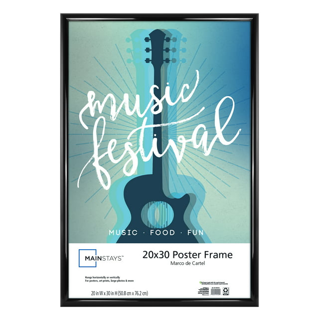Mainstays 20x30 Trendsetter Poster and Picture Frame, Black