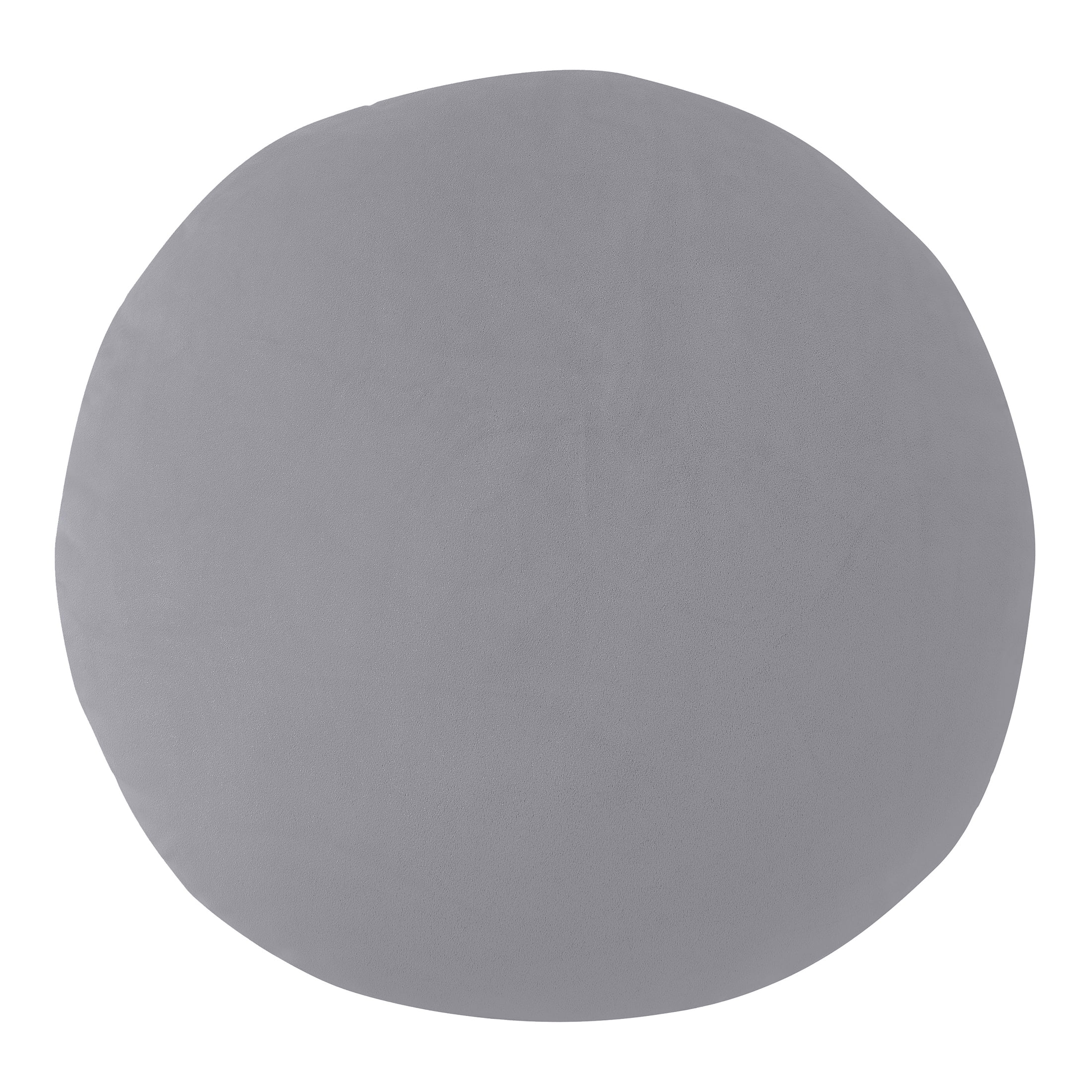 Mainstays 21" x 21" Grey Squishy Extra Soft Round Decorative Pillow, 1-Pack, for All Ages