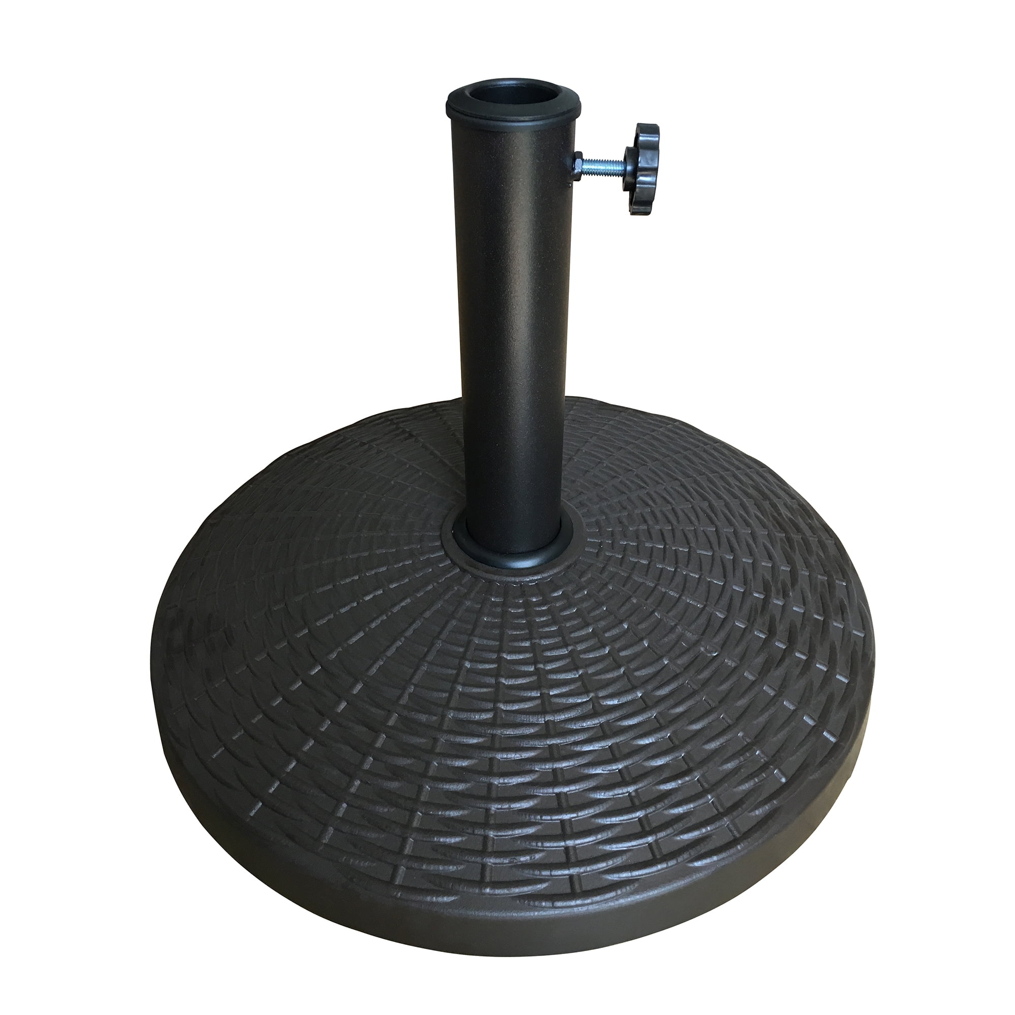 Mainstays 22 lbs Brown Round Powder Coated Resin Patio Umbrella Base