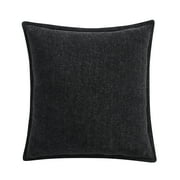 Mainstays 22 in x 22 in Black Chenille Flange Decorative Pillow
