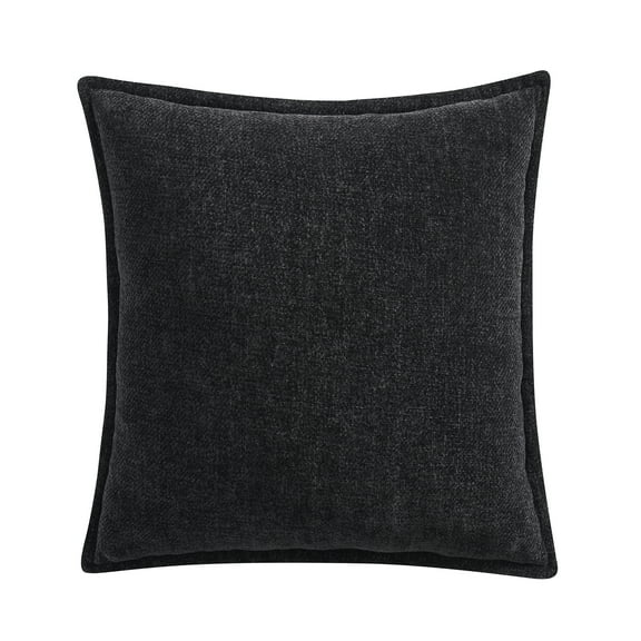 Mainstays 22" x 22" Black Chenille Flange Decorative Pillow