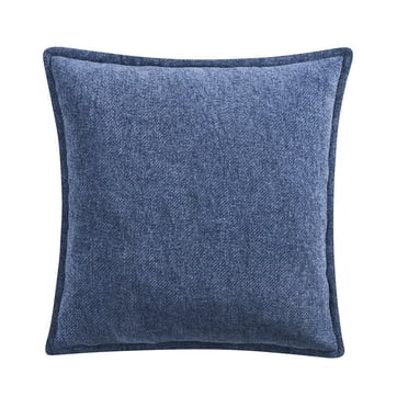 Mainstays 22" x 22" Blue Chenille Flange Decorative Pillow