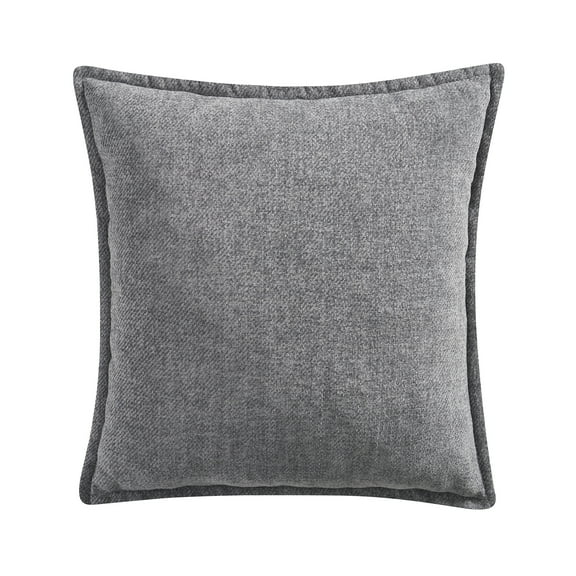 Mainstays 22" x 22" Grey Chenille Flange Decorative Pillow
