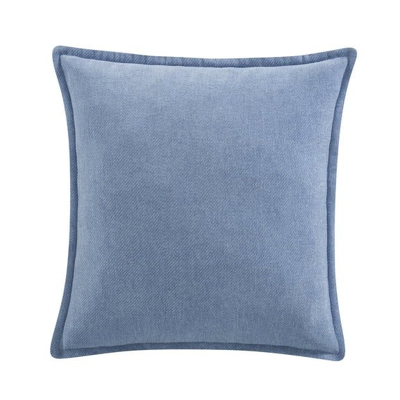 Mainstays 22" x 22" Placid Blue Chenille Flange Decorative Pillow