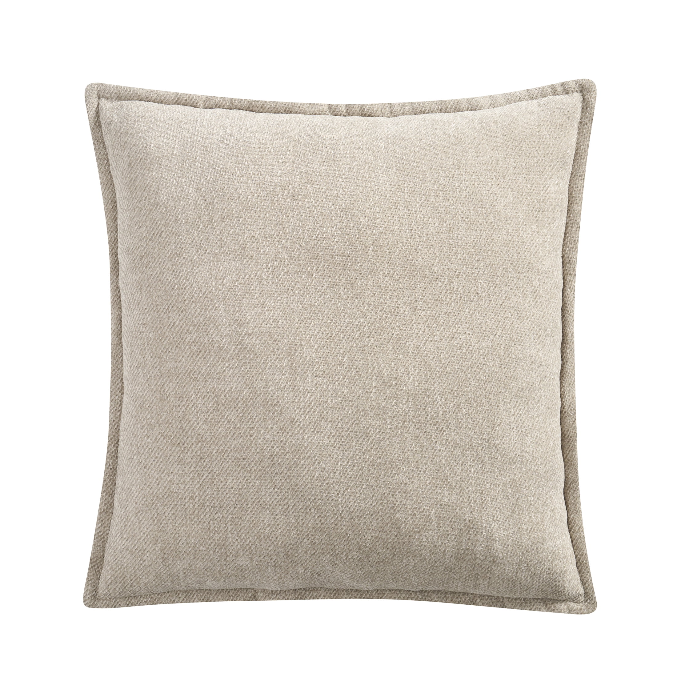 Mainstays 22" x 22" Washed Stone Taupe Chenille Flange Decorative Pillow