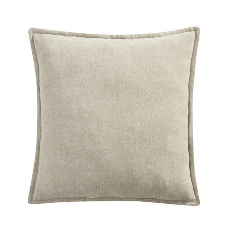 Mainstays 22 in x 22 in Washed Stone Taupe Chenille Flange Decorative Pillow