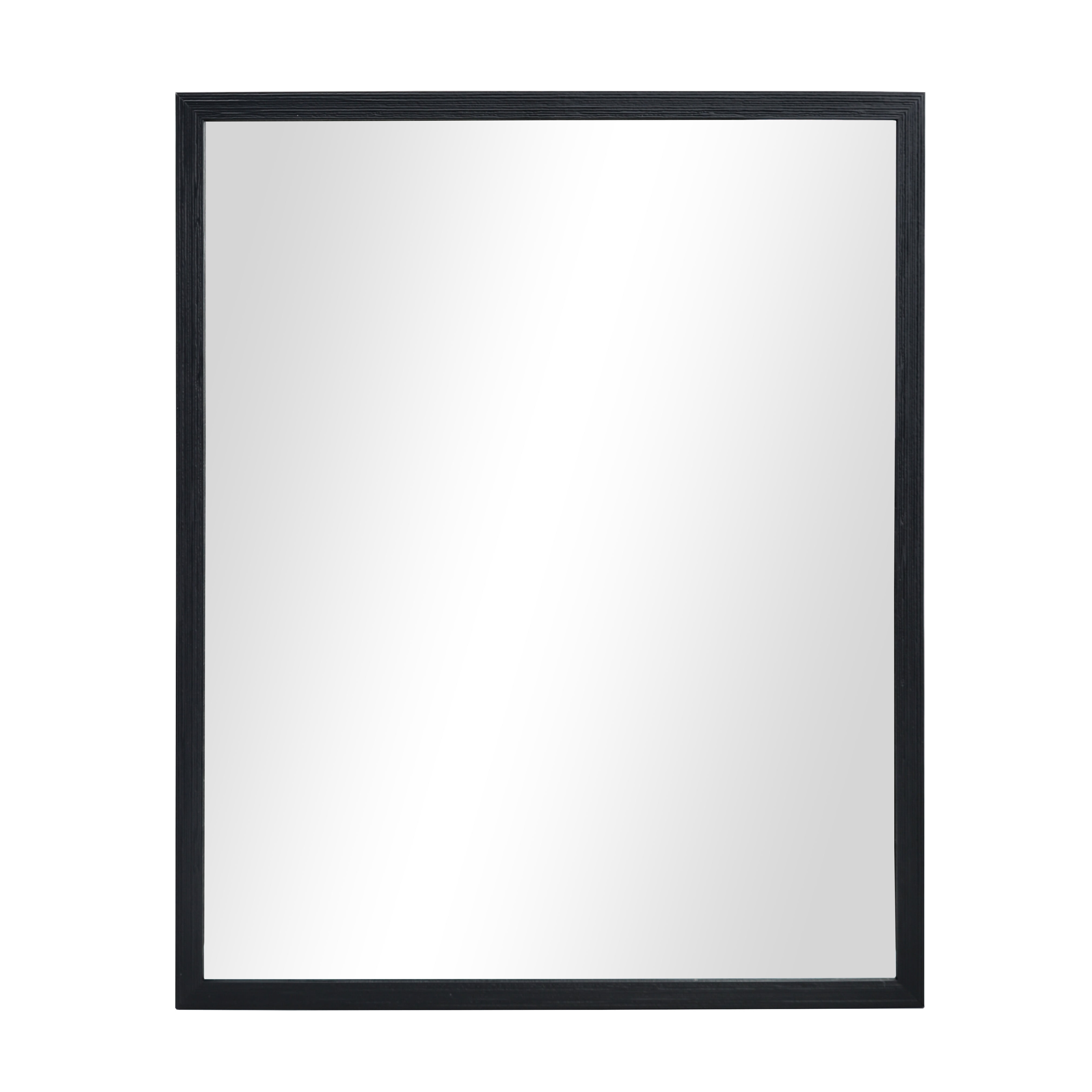 Mainstays 23X29 Black Finish Rectangular Wall Mirror