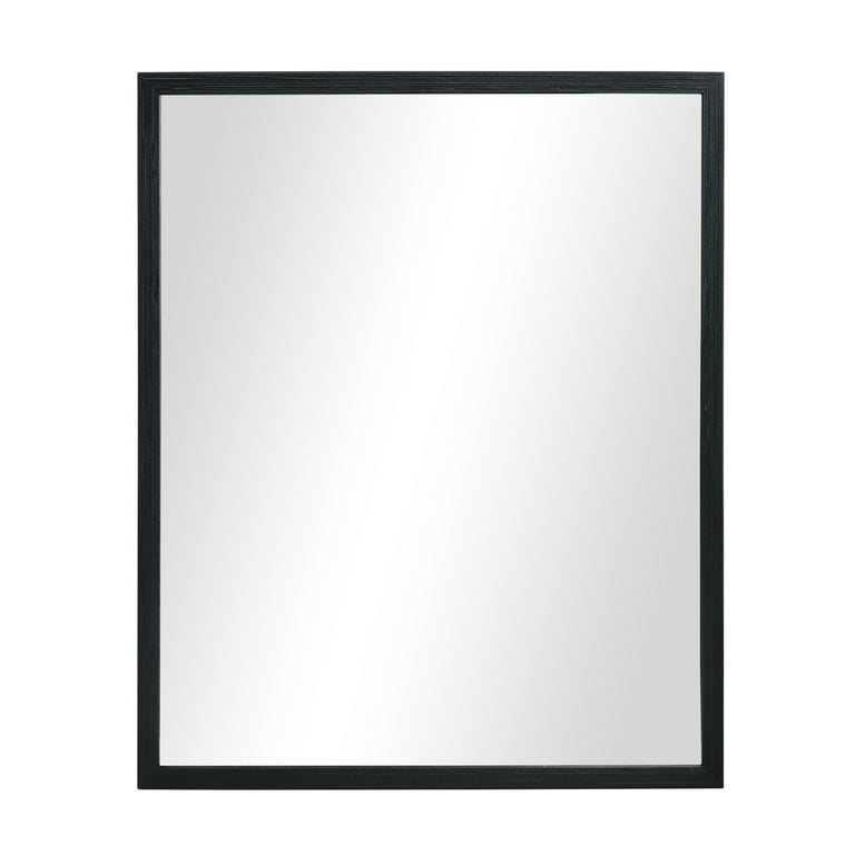 Mainstays 23X29 Black Finish Rectangular Wall Mirror Walmart