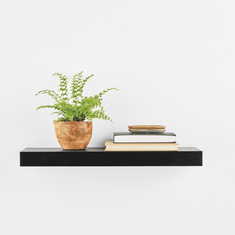 Mainstays Black 23" Wood Floating Shelf