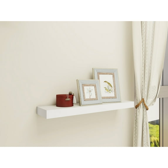 Mainstays White 23" Wood Floating Shelf