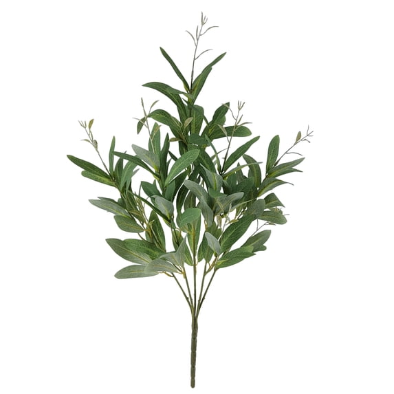 Mainstays 24 in Artificial Laurel Bay Bush, Green, No Pot