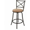 Mainstays 24" Bronze Swivel Bar Stool, Tan Microfiber Seat