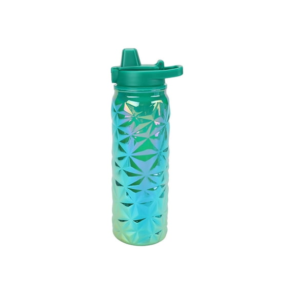 Mainstays 24-Ounce Plastic Prism Textured Water Bottle, Green