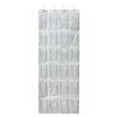 thumbnail image 1 of Mainstays 24 Pocket Over-the-Door Shoe Organizer, Clear Pockets, Non-Woven Polypropylene, White, 1 of 12