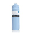 thumbnail image 1 of Mainstays 24 fl oz Blue Essence Solid Print Insulated Stainless Steel Water Bottle with Flip-Top Lid, 1 of 9
