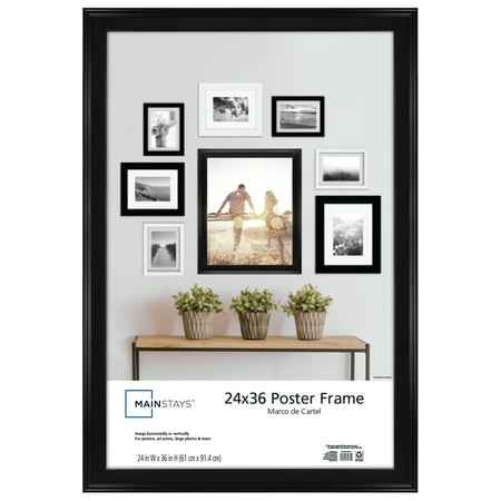 Mainstays 24 in x 36 in Black Beveled Poster Frame