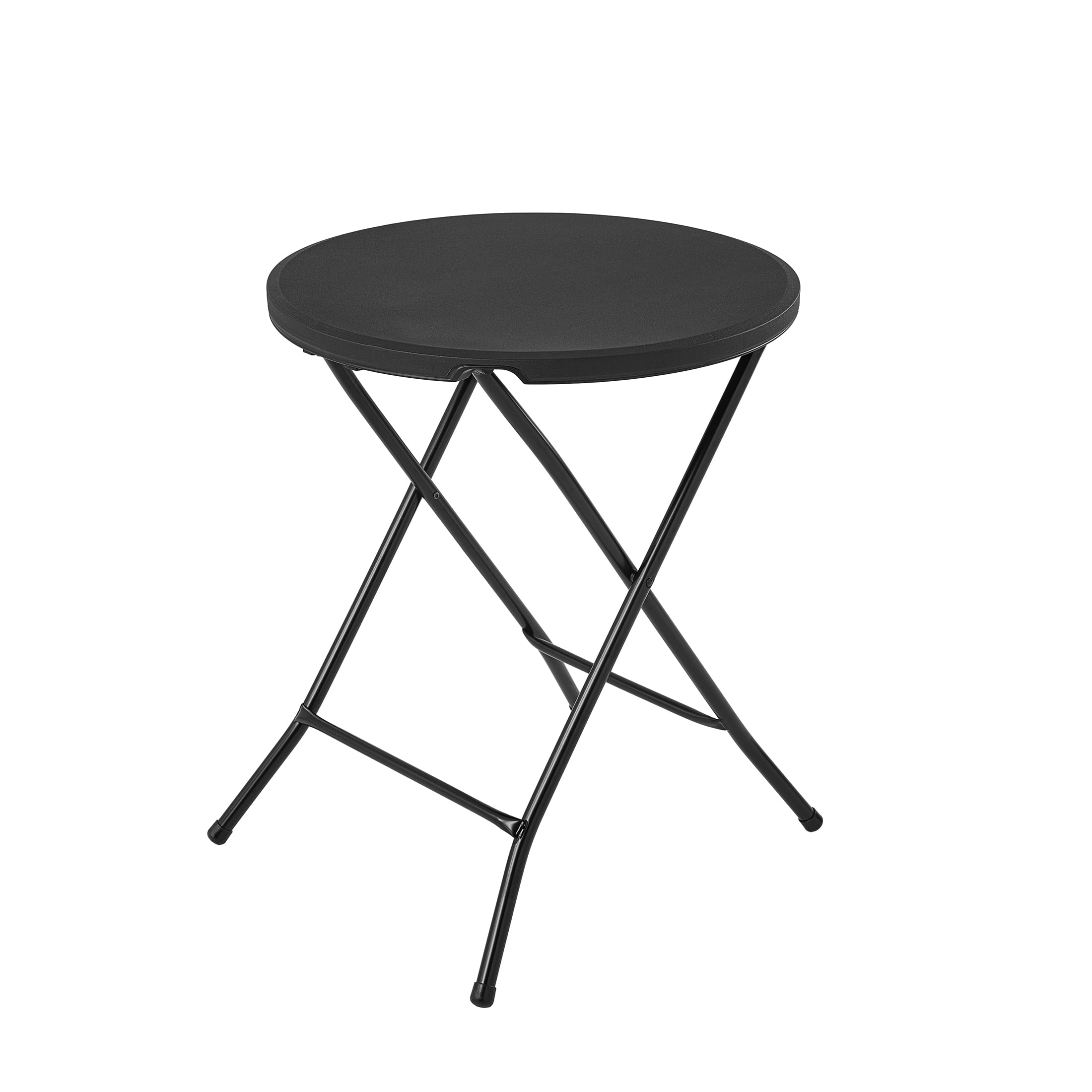 Mainstays 24" Round Bistro Folding Table, Black