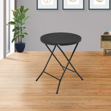 Mainstays 24 inch Round Folding Bistro Table, Black