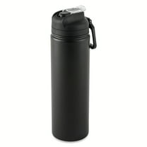Mainstays 24 oz Stainless Steel Sip Water Bottle, Black