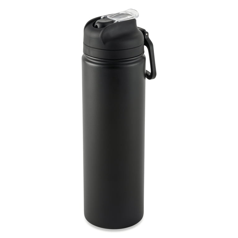 Mainstays Stainless Steel Water Bottle 24 oz Insulated Black