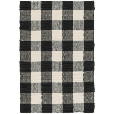 Mainstays 24" x 36" Black & White Outdoor Layering Rug