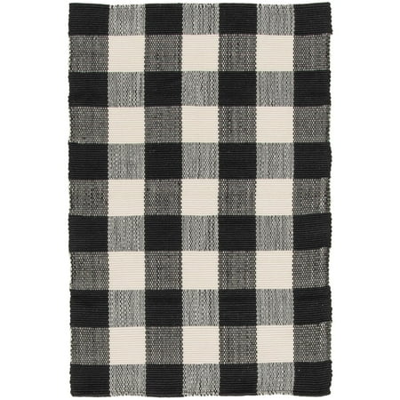 Mainstays 24" x 36" Black & White Outdoor Layering Rug