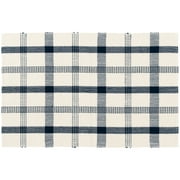 Mainstays Blue Plaid Outdoor Layering Rug, 24"x36"