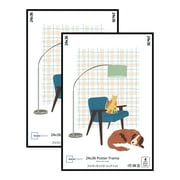 Mainstays 24x36 Basic Wall Picture Frames, Black, Set of 2