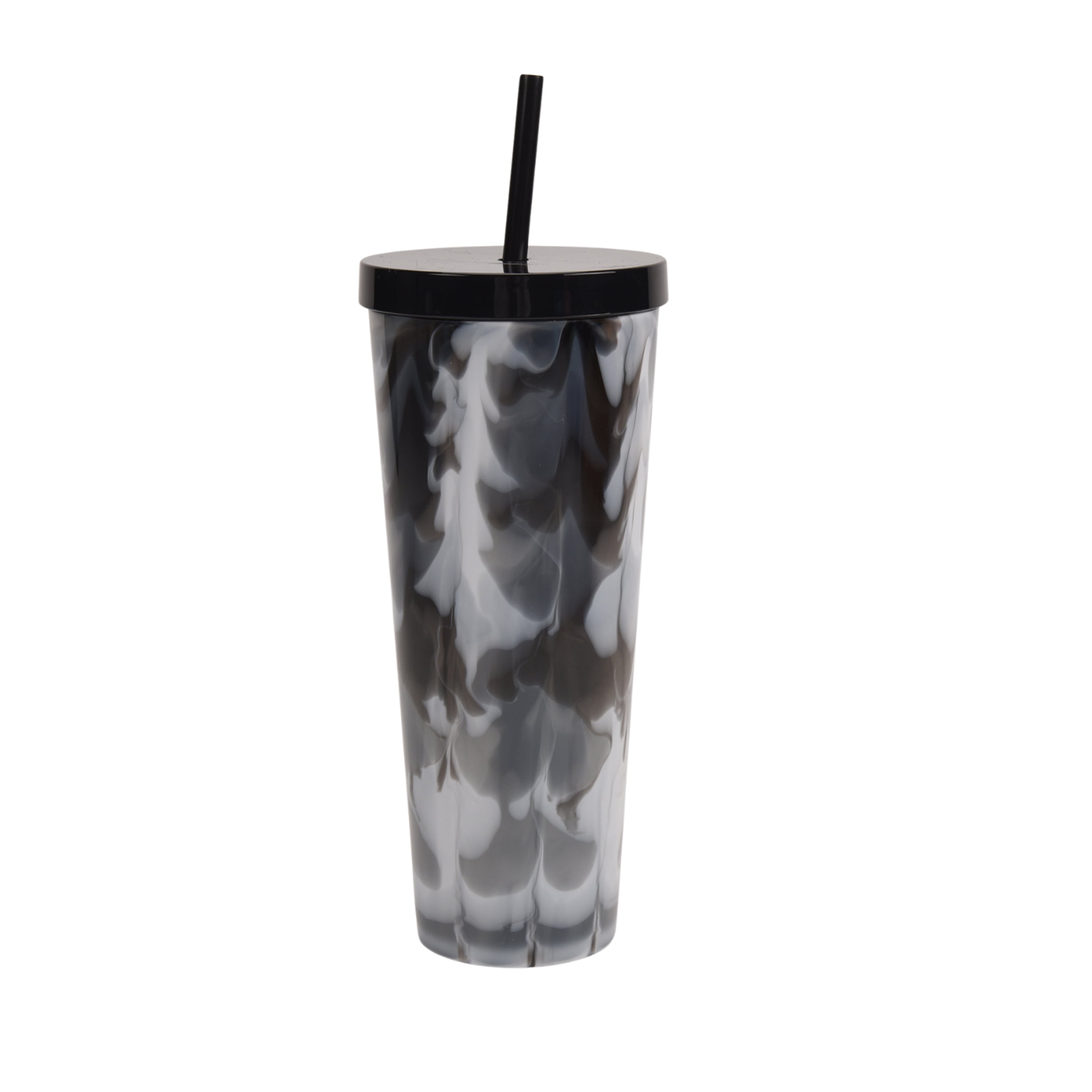 Mainstays 26-Ounce Plastic Swirl Tumbler, Black