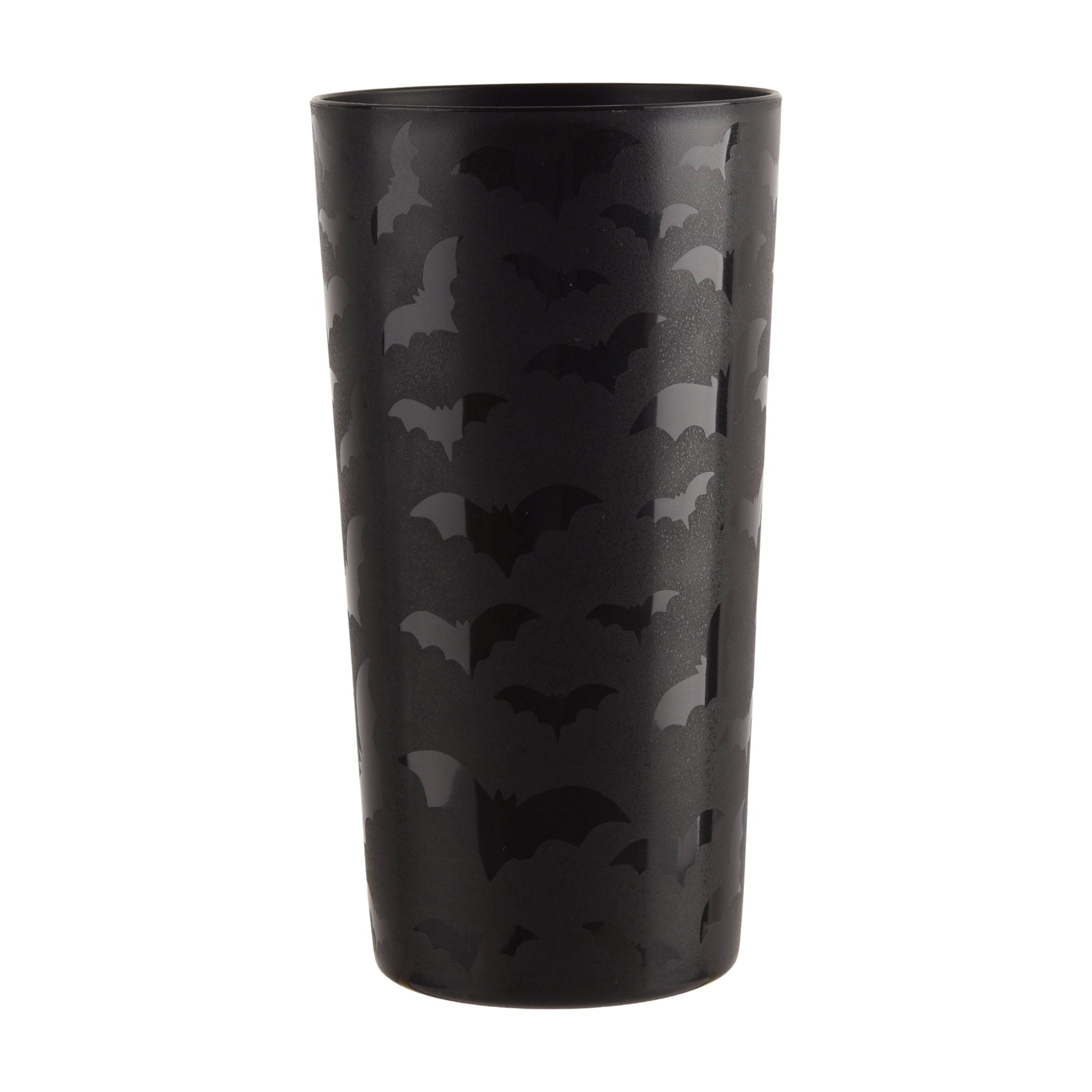 Mainstays Round Plastic Etched Bat Tumbler, Black, 26oz - Walmart.com