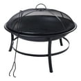Mainstays 26" Round Iron Outdoor Wood Burning Fire Pit, Black